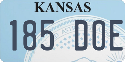 KS license plate 185DOE
