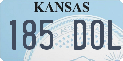 KS license plate 185DOL