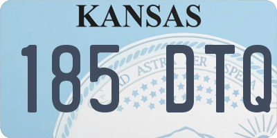 KS license plate 185DTQ