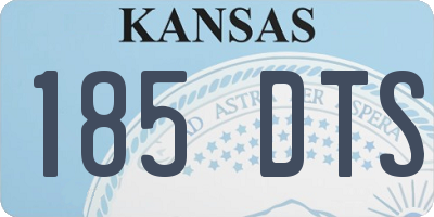 KS license plate 185DTS
