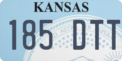 KS license plate 185DTT