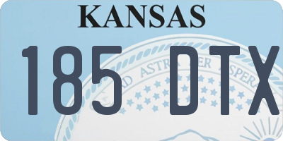 KS license plate 185DTX