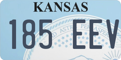 KS license plate 185EEV