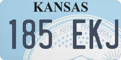 KS license plate 185EKJ