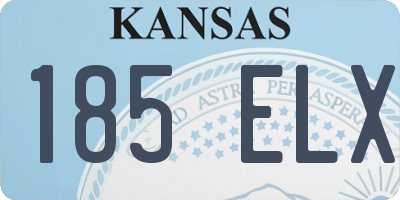 KS license plate 185ELX