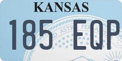 KS license plate 185EQP