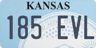 KS license plate 185EVL