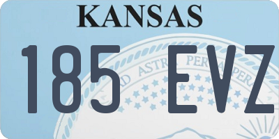 KS license plate 185EVZ