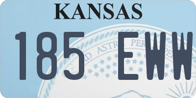 KS license plate 185EWW