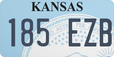 KS license plate 185EZB