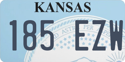 KS license plate 185EZW