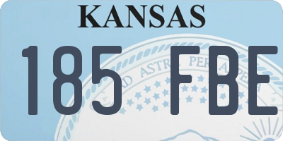 KS license plate 185FBE