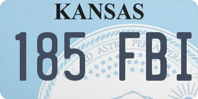 KS license plate 185FBI