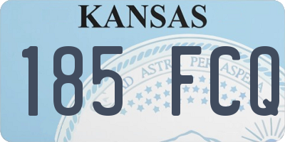 KS license plate 185FCQ