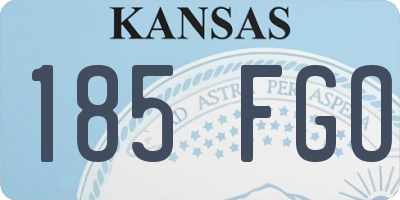 KS license plate 185FGO