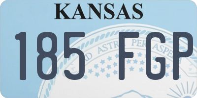 KS license plate 185FGP