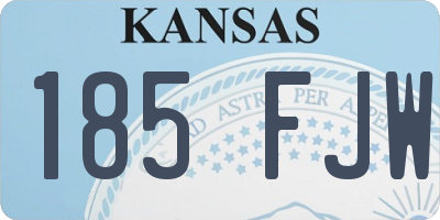 KS license plate 185FJW