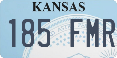 KS license plate 185FMR