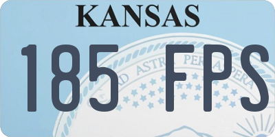 KS license plate 185FPS