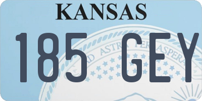 KS license plate 185GEY
