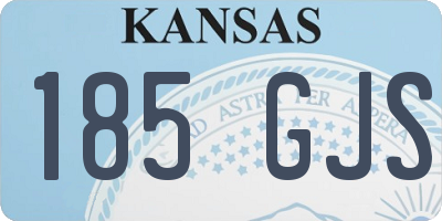 KS license plate 185GJS
