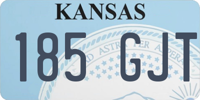 KS license plate 185GJT