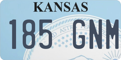 KS license plate 185GNM
