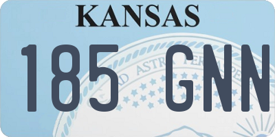 KS license plate 185GNN