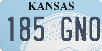 KS license plate 185GNO