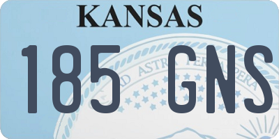 KS license plate 185GNS