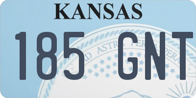 KS license plate 185GNT