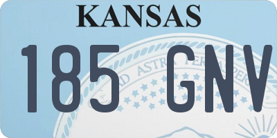 KS license plate 185GNV