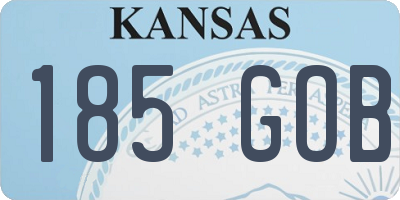 KS license plate 185GOB