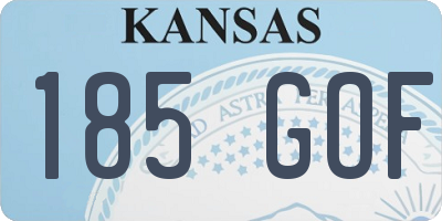 KS license plate 185GOF