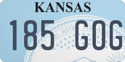 KS license plate 185GOG