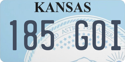 KS license plate 185GOI