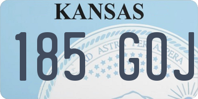 KS license plate 185GOJ