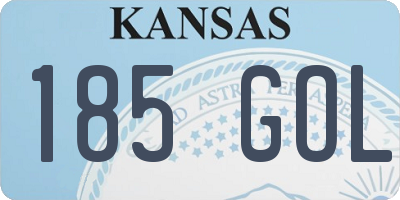 KS license plate 185GOL