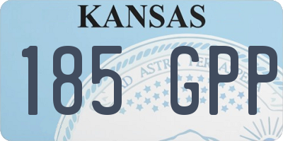 KS license plate 185GPP