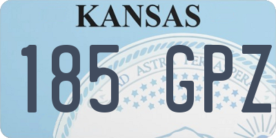 KS license plate 185GPZ
