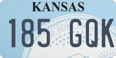 KS license plate 185GQK