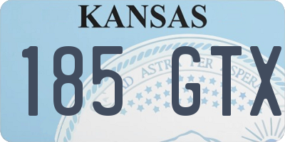KS license plate 185GTX