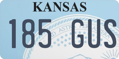 KS license plate 185GUS