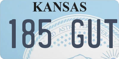 KS license plate 185GUT