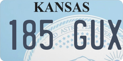 KS license plate 185GUX
