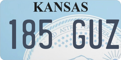 KS license plate 185GUZ