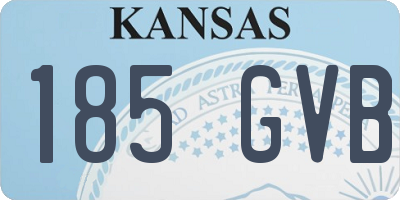 KS license plate 185GVB