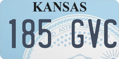 KS license plate 185GVC