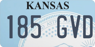 KS license plate 185GVD