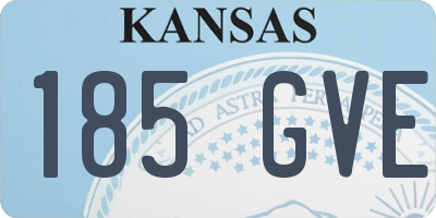 KS license plate 185GVE
